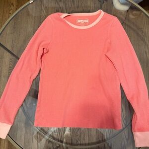 Women’s american eagle pink waffle knit long sleeve